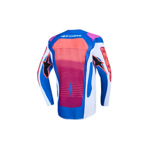 Alpinestars Youth Supertech MX Jersey - Maven White / Hot Coral / Blithe Blue