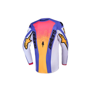 Alpinestars Youth Fluid MX Jersey - Drag Light Lilac / Blue / Iris Gold