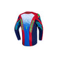 Alpinestars Youth Fluid MX Jersey - Drag Blue / Navy / Fire Red / White