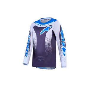 Alpinestars Youth Fluid MX Jersey - Drag Graystone / Light Lilac / UCLA Blue / Black
