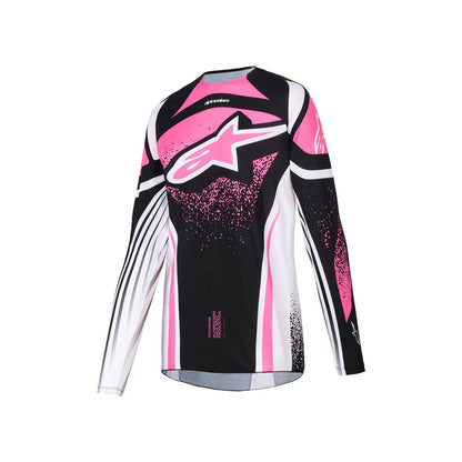 Alpinestars Stella Techstar Adult MX Jersey - Nomur Black / White / Fuchsia