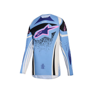 Alpinestars Stella Techstar Adult MX Jersey - Nomur Light Blue / Off White / Black