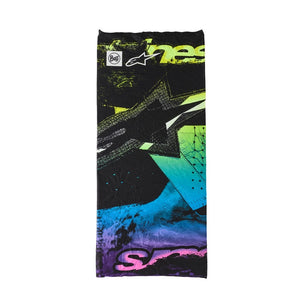 Alpinestars Buff Ignite Neck Tube - Black / Pink Fluoro / Yellow Fluoro