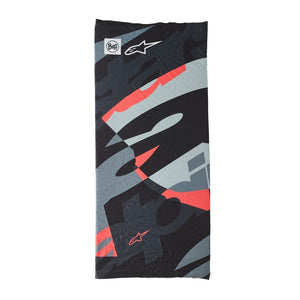 Alpinestars Buff Mogress Neck Tube - Black Camo / Red Fluoro