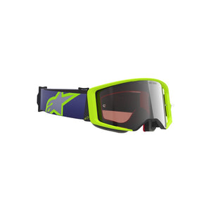 Alpinestars Supertech Adult MX Goggles - Corp Purple / Yellow Fluoro - Mirror Silver Lens