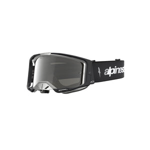 Alpinestars Vision 8 Adult MX Goggles - Amber Black / Silver - Mirror Silver Lens