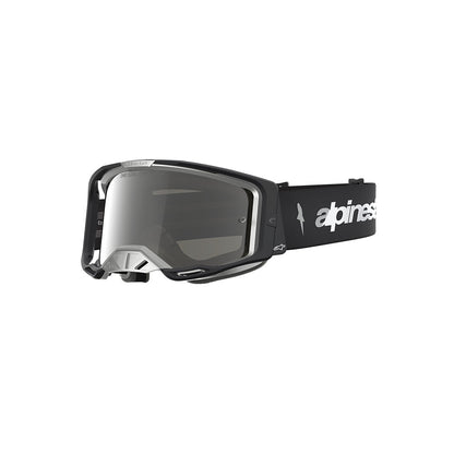 Alpinestars Vision 8 Adult MX Goggles - Amber Black / Silver - Mirror Silver Lens