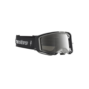 Alpinestars Vision 8 Adult MX Goggles - Amber Black / Silver - Mirror Silver Lens