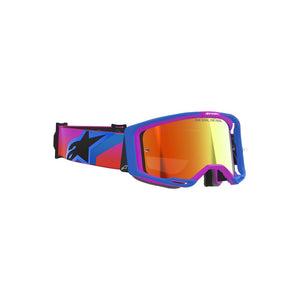 Alpinestars Vision 8 Adult MX Goggles - Corp UCLA Blue / Purple / Orange - Mirror Red Lens