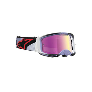 Alpinestars Vision 8 Adult MX Goggles - Maven Lavender / Black - Mirror Pink Lens