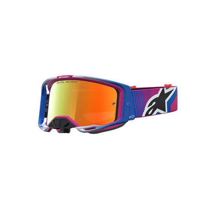 Alpinestars Vision 8 Adult MX Goggles - Maven Fire Red / Black - Mirror Red Lens
