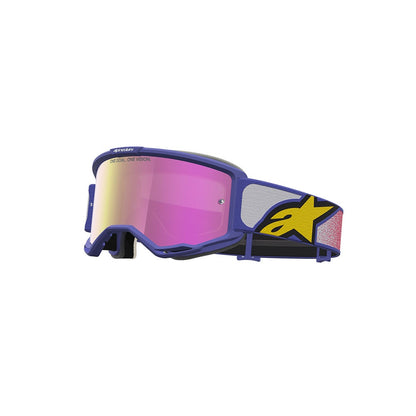 Alpinestars Vision 5 Adult MX Goggles - Drag Red / Purple - Mirror Pink Lens