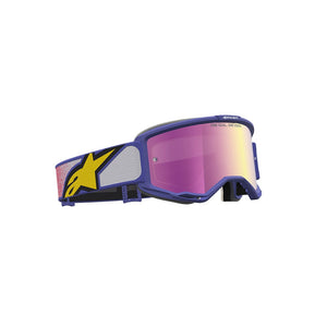 Alpinestars Vision 5 Adult MX Goggles - Drag Red / Purple - Mirror Pink Lens