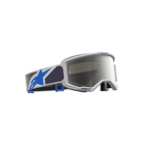 Alpinestars Vision 5 Adult MX Goggles - Drag Light Lilac / Blue - Mirror Silver Lens