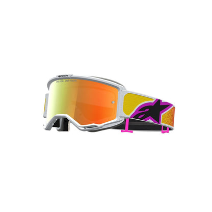 Alpinestars Vision 5 Adult MX Goggles - Drag Orange / Red - Mirror Red Lens