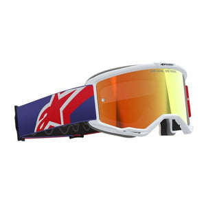 Alpinestars Vision 5 Adult MX Goggles - Corp Red / Purple - Mirror Red Lens