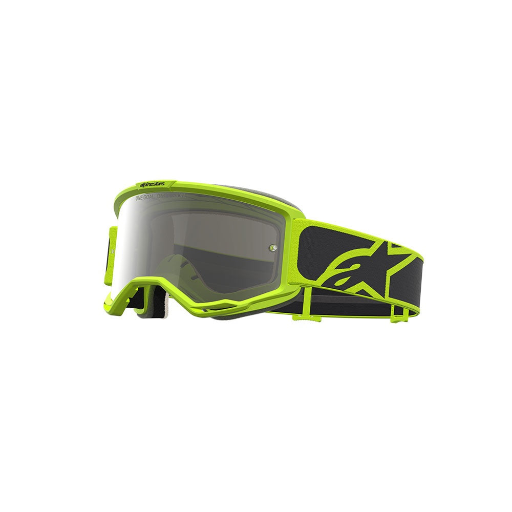 Alpinestars Vision 5 Adult MX Goggles - Rora Black / Yellow Fluoro - Mirror Silver Lens