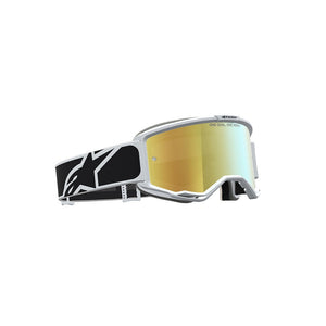 Alpinestars Vision 5 Adult MX Goggles - Rora Black / White - Mirror Gold Lens