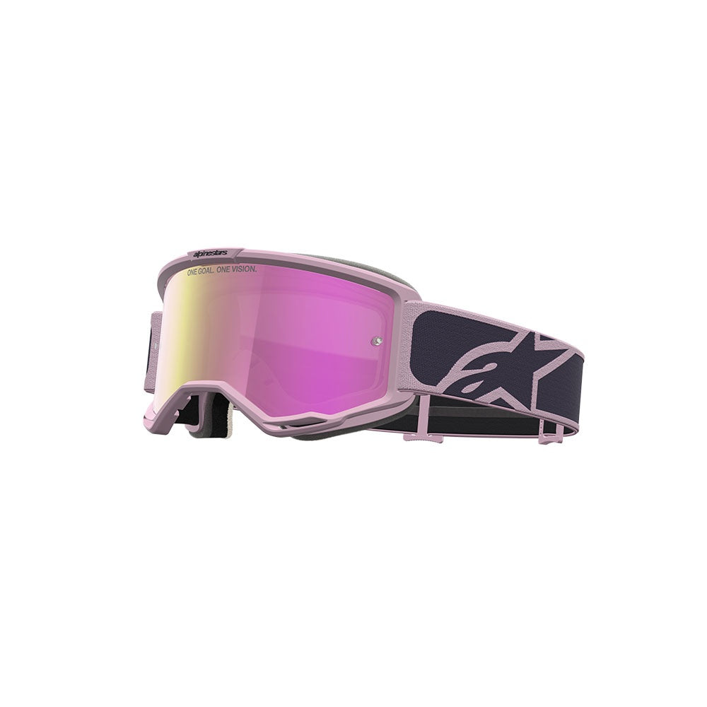 Alpinestars Vision 5 Adult MX Goggles - Rora Graystone / Old Pink - Mirror Pink Lens