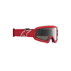 Alpinestars Vision Youth Vesta MX Goggles - Red Fluoro / Chrome - Mirror Silver Lens