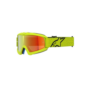 Alpinestars Vision Youth Vesta MX Goggles - Yellow Fluoro / Black - Mirror Red Lens