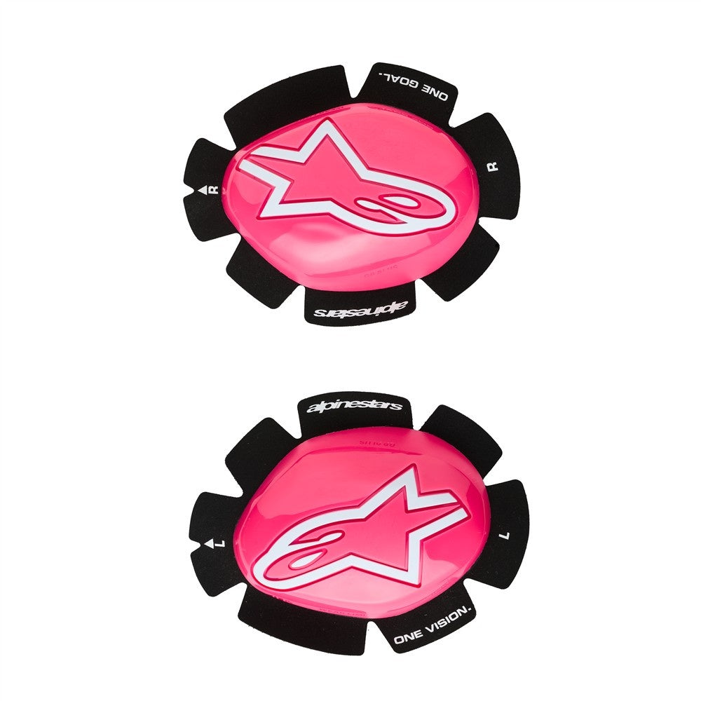 Alpinestars GP Plus Knee Sliders - Pink Fluoro / White