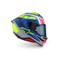 Alpinestars S-R7 Helmet - Lumen Silver / Blue / Pink / Yellow Fluoro