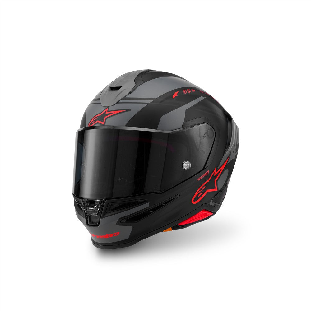 Alpinestars S-R7 Helmet - A-Core Black / Gray / Red Matte
