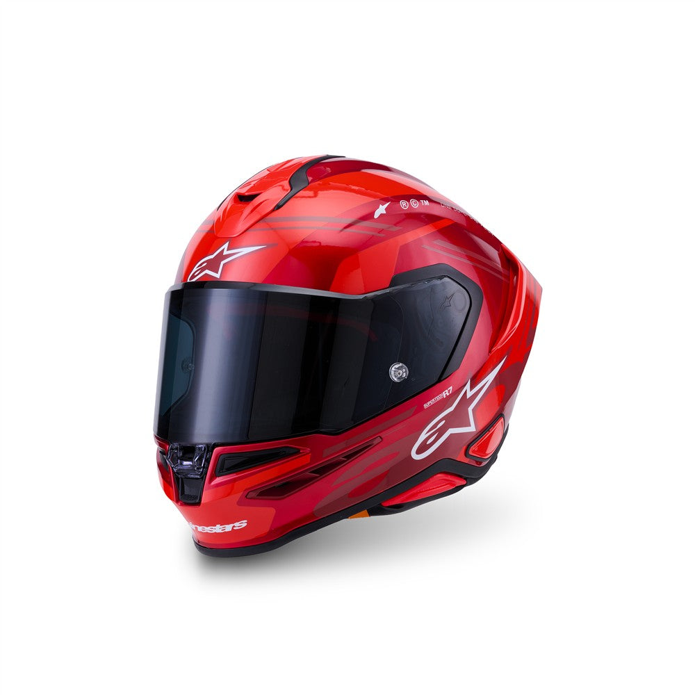 Alpinestars S-R7 Helmet - A-Core Red / White Gloss