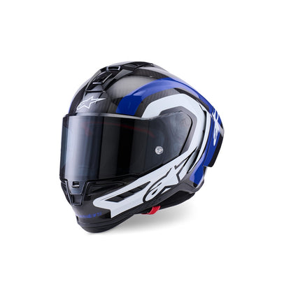 Alpinestars Supertech R10 Helmet - Arius Black / White / Blue Gloss