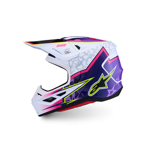 Alpinestars S-M7 Adult MX Helmet - Blaster Purple / Pink / White Gloss
