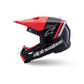 Alpinestars S-M3 Adult MX Helmet - Radium Black / Red Fluoro / White Gloss