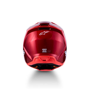 Alpinestars S-M3 Adult MX Helmet - Radium Red Metallic / Red Fluoro / White Gloss