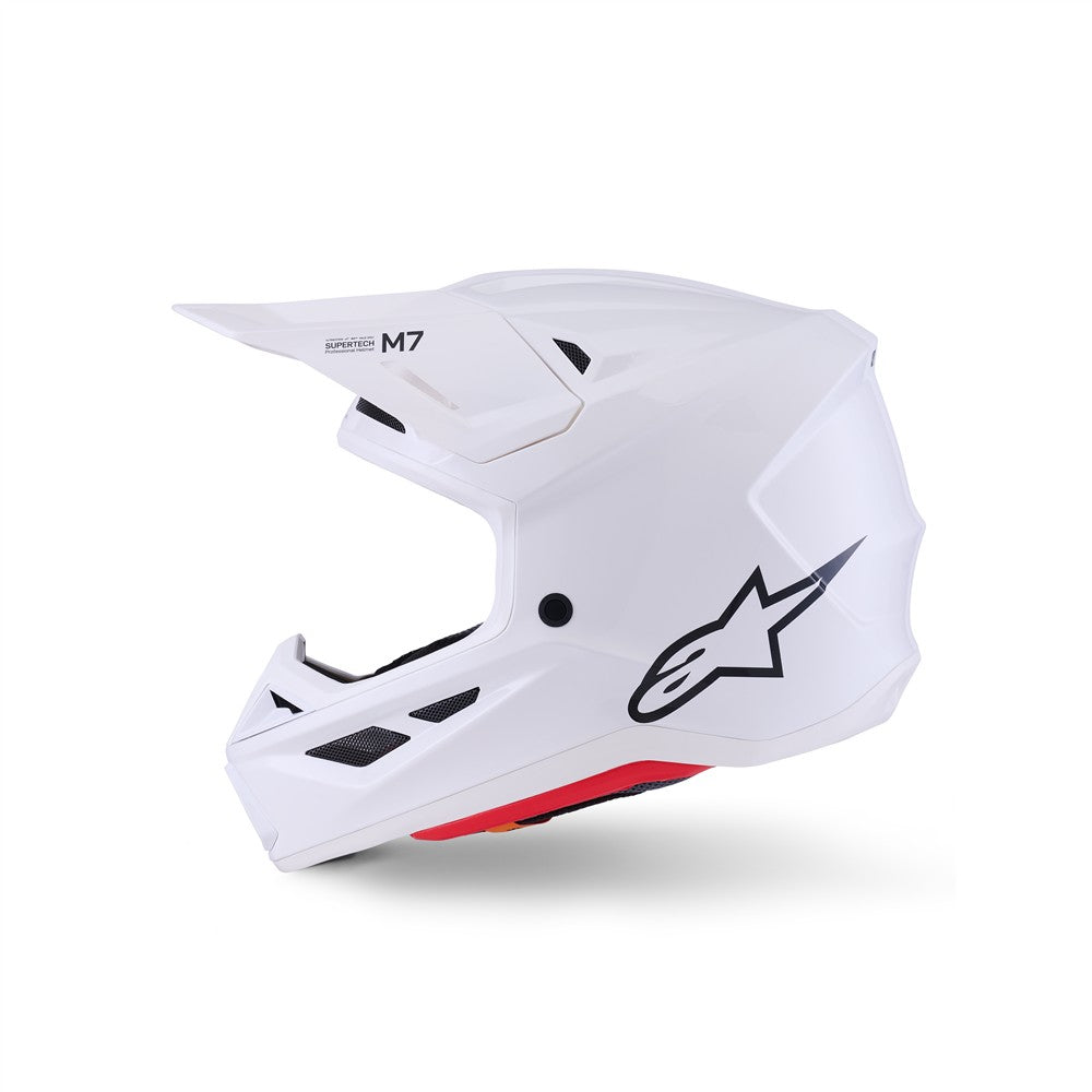 Alpinestars S-M7 Adult MX Helmet - Solid Gloss White
