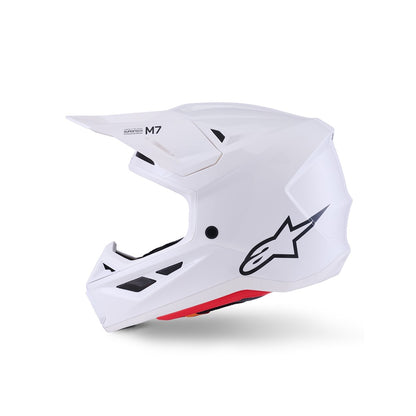 Alpinestars S-M7 Adult MX Helmet - Solid Gloss White