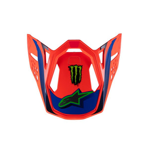 Alpinestars SM10 Replacement Visor - Deegan Orange Fluoro Purple Pink Gloss