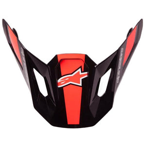Alpinestars SM7 Replacement Visor - Rise Black Silver Red Fluoro Gloss