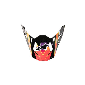 Alpinestars SM10 Replacement Visor - Era Pink Violet Yellow Fluoro Gloss