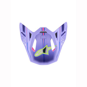 Alpinestars SM10 Replacement Visor - Jett Lawrence Purple Pink Fluoro Yellow Fluoro Gloss