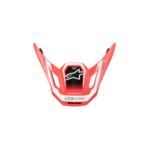 Alpinestars SM7 Replacement Visor - Deed Red Black White Gloss