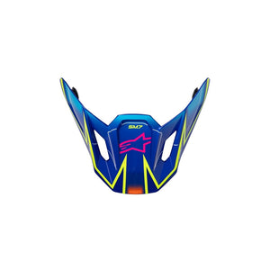 Alpinestars S-M7  Replacement Peak - Cast Blue / Pink / Yellow Fluoro Gloss
