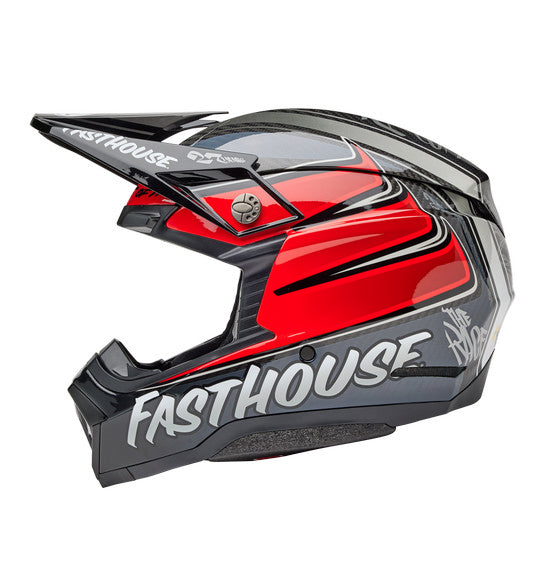 Bell Moto-10 Adult MX Helmet - Spherical Fasthouse DITD 25 Gloss Grey / Red