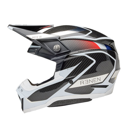 Bell Moto-10 Adult MX Helmet - Spherical Renen Raycon Matt Gloss Black / White LTD