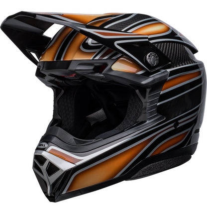 Bell Moto-10 MX Helmet - Spherical Webb Marmot Black/Copper