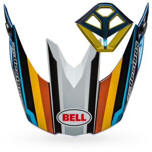 Bell MOTO-10 Peak And MouthPiece Kit - TOMAC 24 WHT/GLD