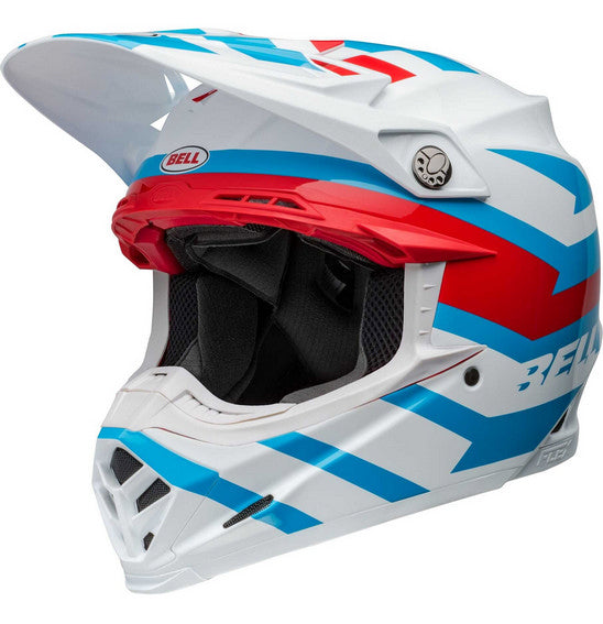 Bell Moto-9S Flex Helmet - Banshee Gloss White/Red