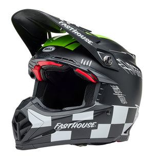 Bell Moto-9S Flex Adult MX Helmet - Fasthouse SMKBMB Matt Gloss Hi-Viz Yellow