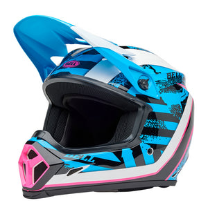 Bell MX-9 MIPS Adult MX Helmet - Breakdance Blue / Pink