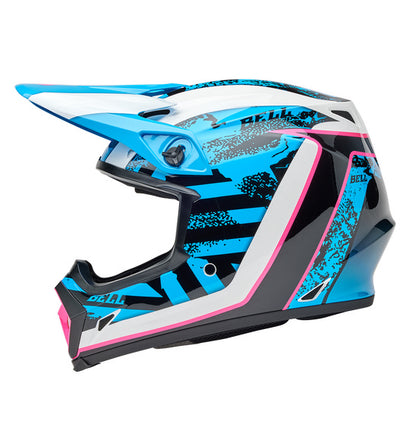 Bell MX-9 MIPS Adult MX Helmet - Breakdance Blue / Pink