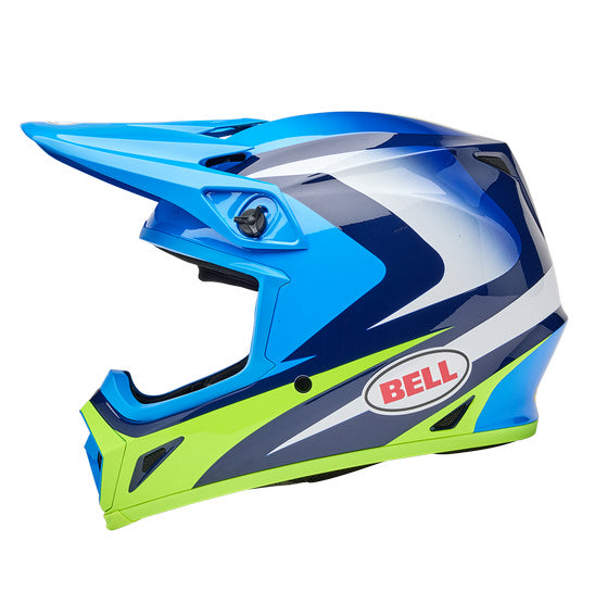 Bell MX-9 MIPS Adult MX Helmet - Jackal Blue / Hiviz Yellow